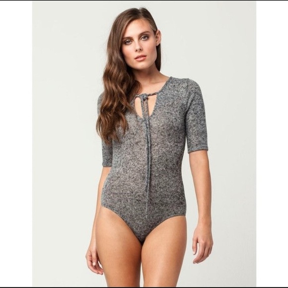Full Tilt Tops - ⭐️2/25⭐️ FULL TILT Grey Bodysuit Size Small
